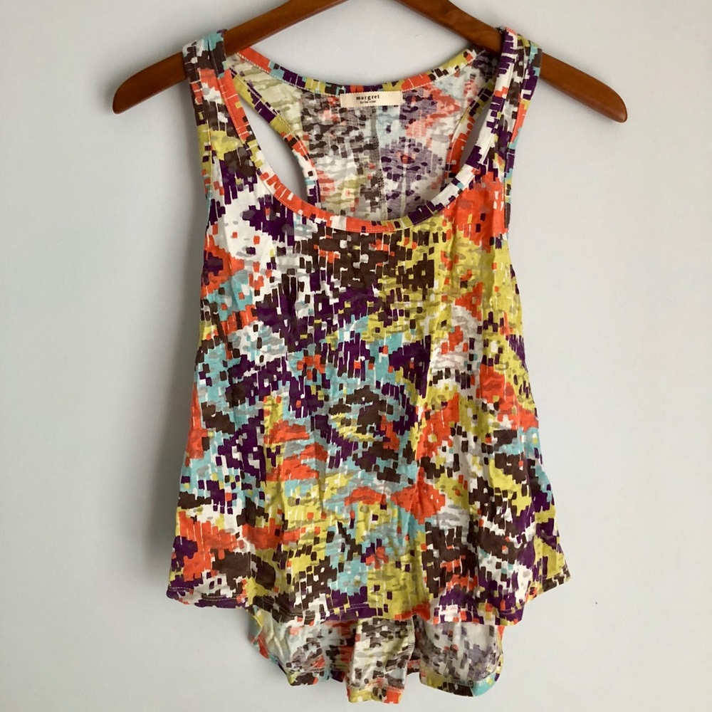 Cropped colorful tank. Cotton